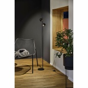 LED Stehleuchte Puric Pane 2-flammig 300lm 3W 2700K Schwarz dimmbar mit 3-Step-Dim schwenkbar