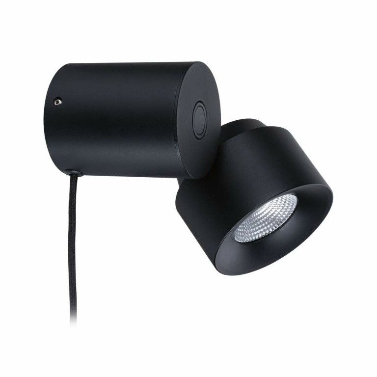 Paulmann LED Tischleuchte Puric Pane 300lm 3W 2700K Schwarz 2in1 mit Touch-Schalter dimmbar mit 3-Step-Dim schwenkbar