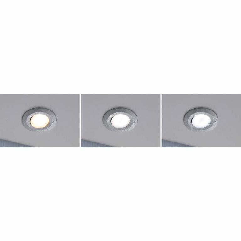 Paulmann HomeSpa LED Einbauleuchte Calla 3er-Set schwenkbar IP65 90mm 30° 3x5W 3x430lm 230V 3000K Chrom matt