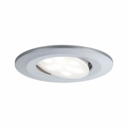 HomeSpa LED Einbauleuchte Calla 3er-Set schwenkbar IP65 90mm 30° 3x5W 3x430lm 230V 3000K Chrom matt