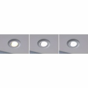 HomeSpa LED Einbauleuchte Calla 3er-Set schwenkbar IP65 90mm 30° 3x5W 3x430lm 230V 3000K Chrom matt