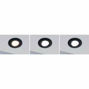 HomeSpa LED Einbauleuchte Calla 3er-Set schwenkbar IP65 90mm 30° 3x5W 3x430lm 230V 3000K Schwarz matt