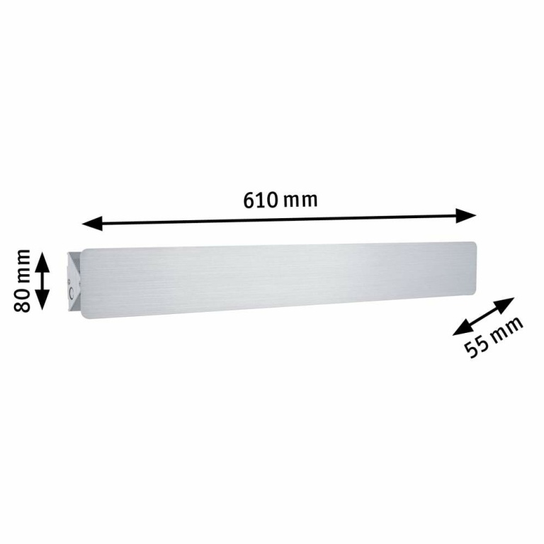 Paulmann LED Wandleuchte Katla   2700K 550lm 230V 12W  Alu gebürstet