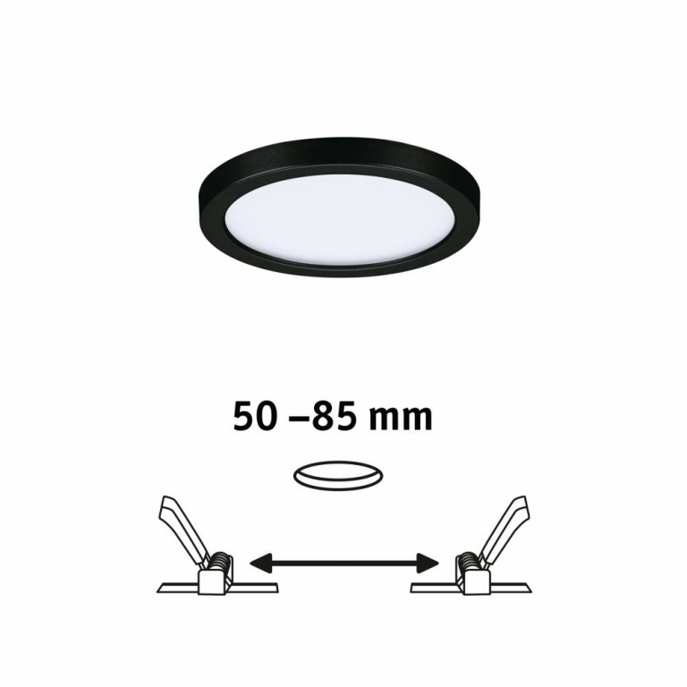 Paulmann VariFit LED Einbaupanel Areo IP44 rund 118mm 3000K Schwarz