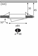 LED Einbauleuchten 3er-Set Nova Plus Coin rund 6W 2700K 470lm IP23 Schwarz matt schwenkbar dimmbar 230V