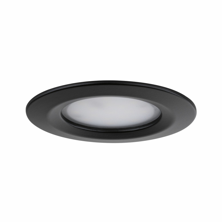 Paulmann LED Einbauleuchten 3er-Set Nova Plus Coin rund 6W 2700K 470lm IP44 Schwarz matt starr dimmbar 230V