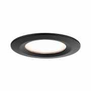 LED Einbauleuchten 3er-Set Nova Plus Coin rund 6W 2700K 470lm IP44 Schwarz matt starr dimmbar 230V