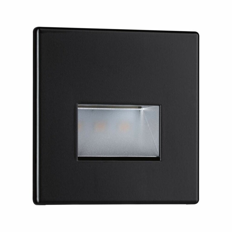 Paulmann LED Wandeinbauleuchte Edge Quadro Schwarz matt eckig 80x5mm 1,2W 50lm 2700K 230V