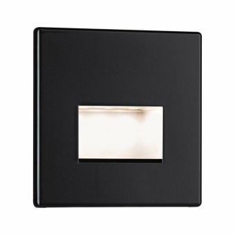 Paulmann LED Wandeinbauleuchte Edge Quadro Schwarz matt eckig 80x5mm 1,2W 50lm 2700K 230V