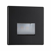 LED Wandeinbauleuchte Edge Quadro Schwarz matt eckig 80x5mm 1,2W 50lm 2700K 230V