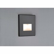 LED Wandeinbauleuchte Edge Quadro Schwarz matt eckig 80x5mm 1,2W 50lm 2700K 230V