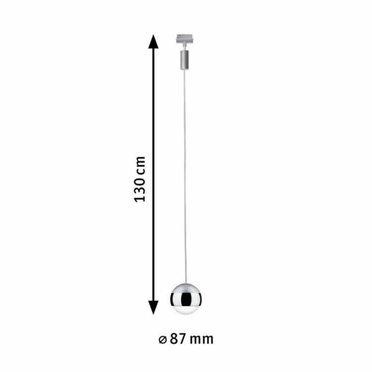 Paulmann URail LED Pendel Capsule II Chrom matt/Chrom 6,3W 4000K 440lm dimmbar (LED fest verbaut)