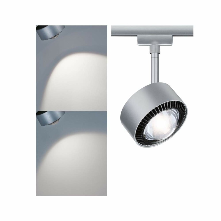 Paulmann URail LED Spot Aldan 8W 800lm 4000K dimmbar chrom matt schwarz (LED fest verbaut)