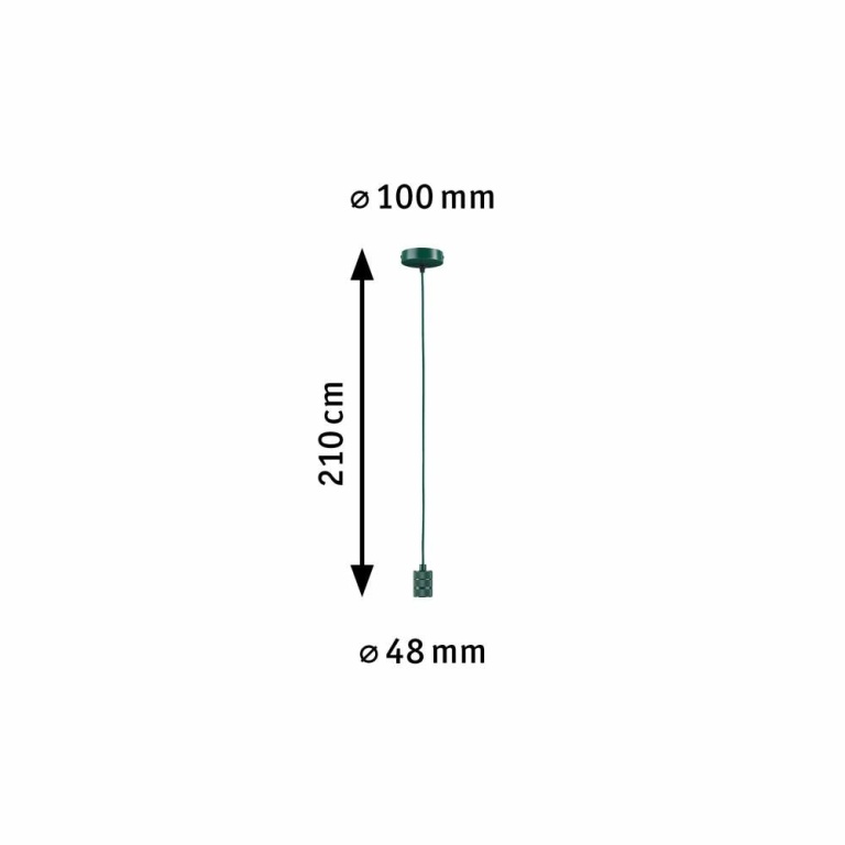 Paulmann Neordic Pendelleuchte Tilla  E27   max. 60W Grün dimmbar Metall