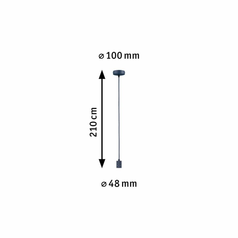 Paulmann Neordic Pendelleuchte Tilla  E27   max. 60W Nachtblau dimmbar Metall