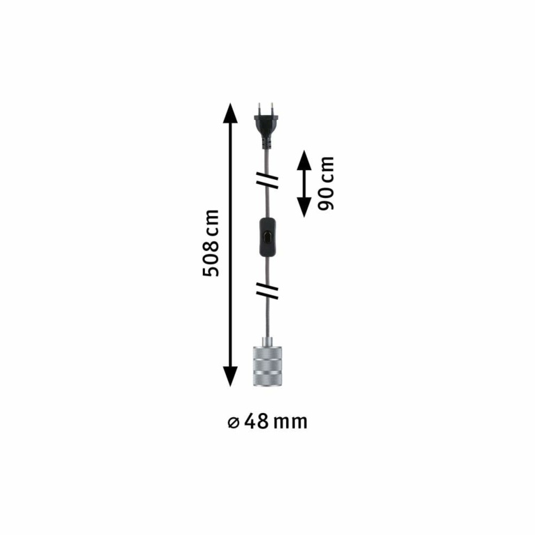 Paulmann Neordic Pendelleuchte Tilla inkl. Stecker  E27   max. 20W Alu dimmbar Metall