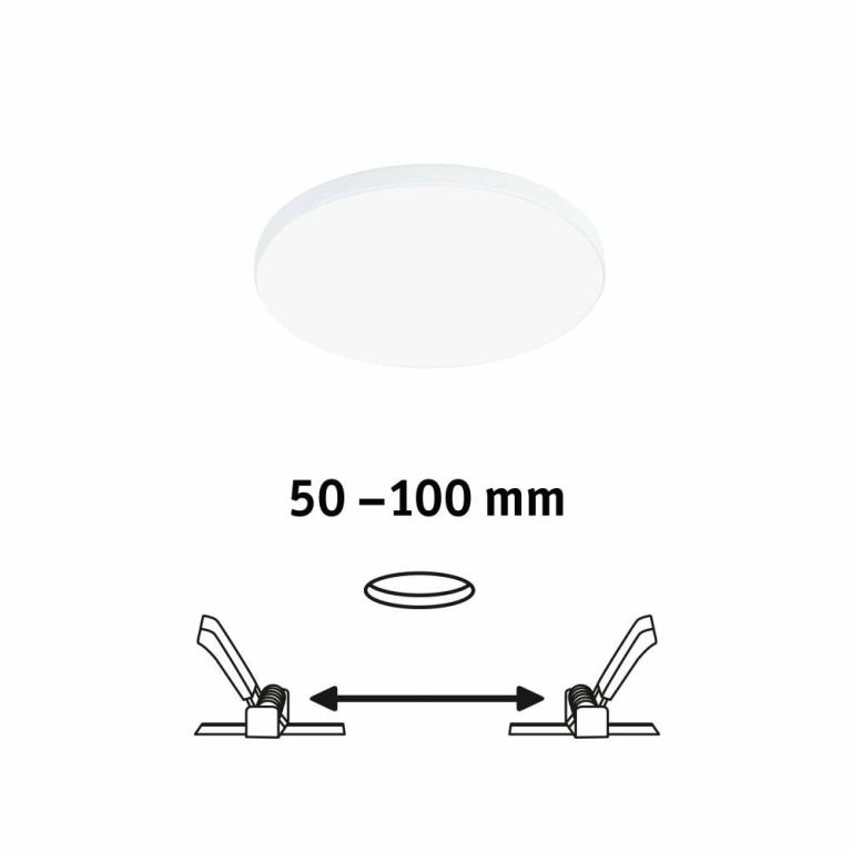 Paulmann VariFit LED Einbaupanel Veluna Edge IP44 rund 120mm 650lm 4000K Weiß