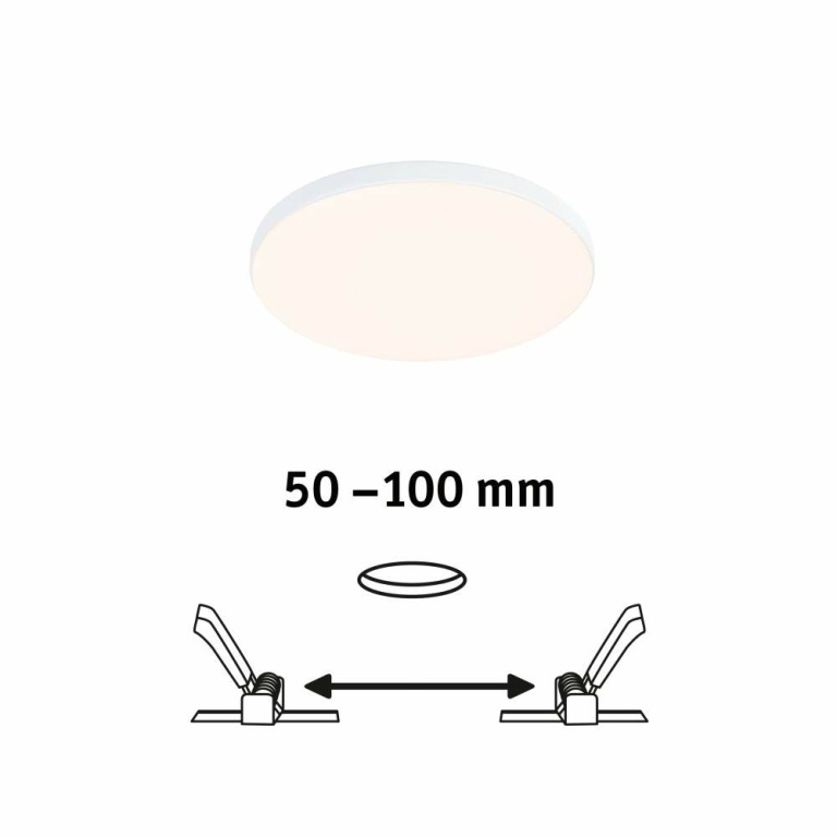 Paulmann VariFit LED Einbaupanel Veluna Edge IP44 rund 120mm 650lm 3000K Weiß