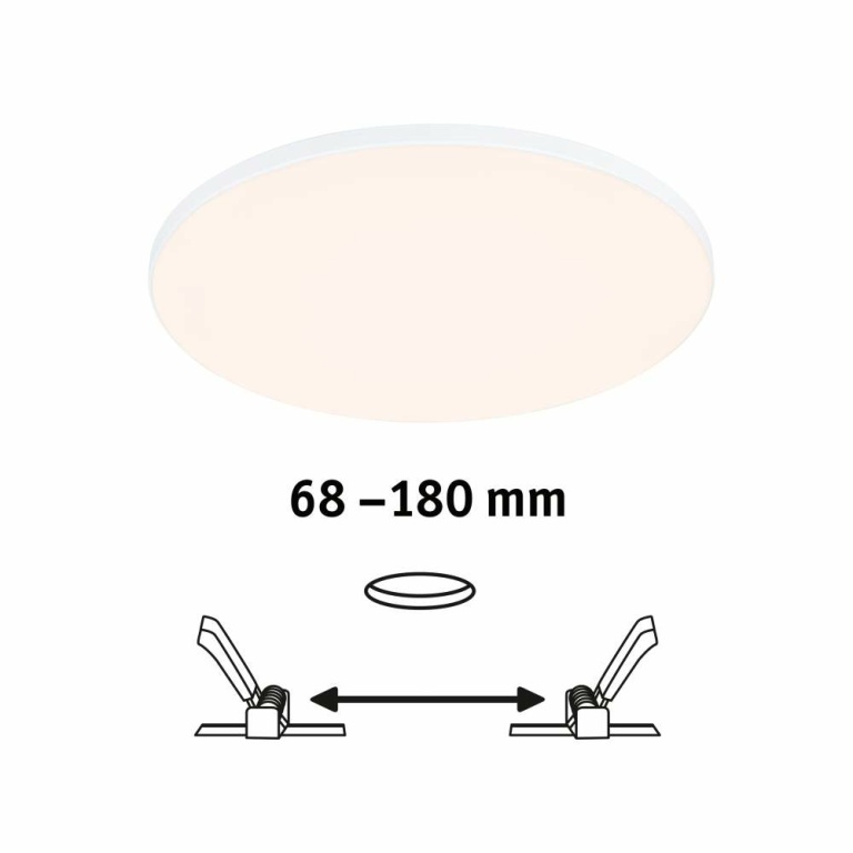 Paulmann VariFit LED Einbaupanel Veluna Edge IP44 rund 200mm 1500lm 3000K Weiß dimmbar