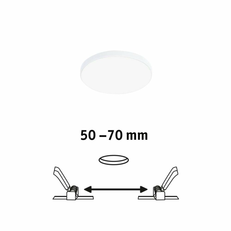 Paulmann VariFit LED Einbaupanel Veluna Edge IP44 rund 90mm 500lm 4000K Weiß dimmbar