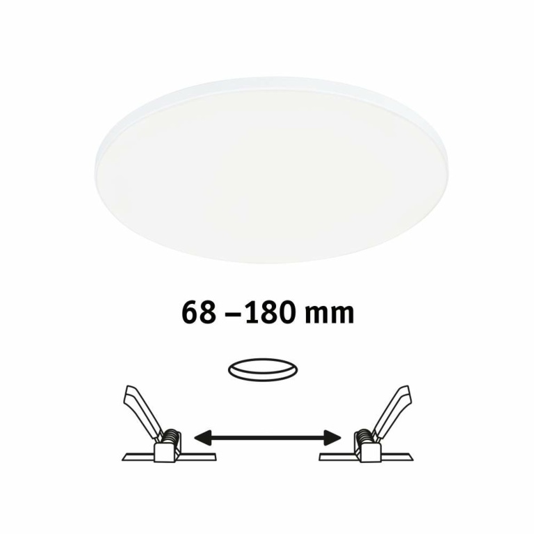 Paulmann VariFit LED Einbaupanel Veluna Edge IP44 rund 200mm 1500lm 4000K Weiß dimmbar