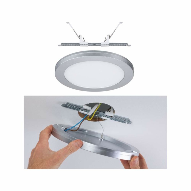 Paulmann LED Einbaupanel 2in1 Cover-it  rund 225mm 1200lm 4000K Chrom matt