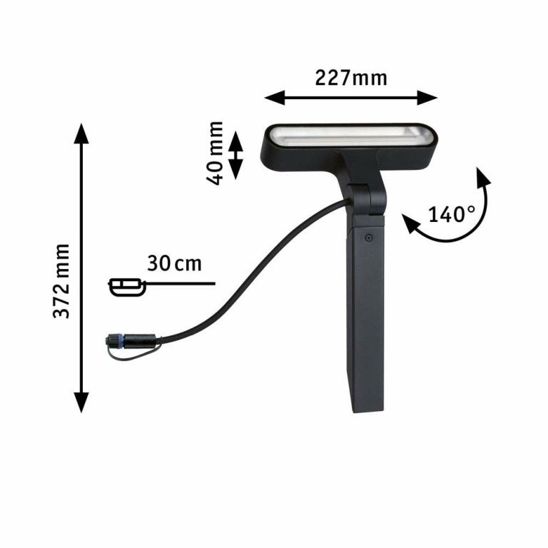 Paulmann Plug & Shine LED Spot Ito IP65 3000K 6W   Anthrazit