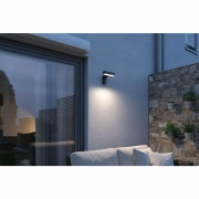 LED Außenwandleuchte Ito anthrazit mit Bewegungsmelder Horizontale Ausrichtung drehbar IP44 450lm 3000K 230V (LED fest verbaut)