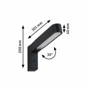 LED Außenwandleuchte Ito anthrazit mit Bewegungsmelder Vertikale Ausrichtung drehbar IP44 450lm 3000K 230V  (LED fest verbaut)