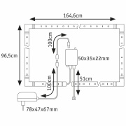 MaxLED 250 LED Strip TV Comfort Basisset 75 Zoll 5,1m   25,5W 230lm/m 28LEDs/m 3000K 36VA