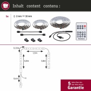 EntertainLED USB LED Strip RGB TV-Beleuchtung 75 Zoll 3,1m 5W 60LEDs/m