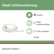 Plug & Shine LED Stripe Smooth 5m IP68 3000K 26W Weiß