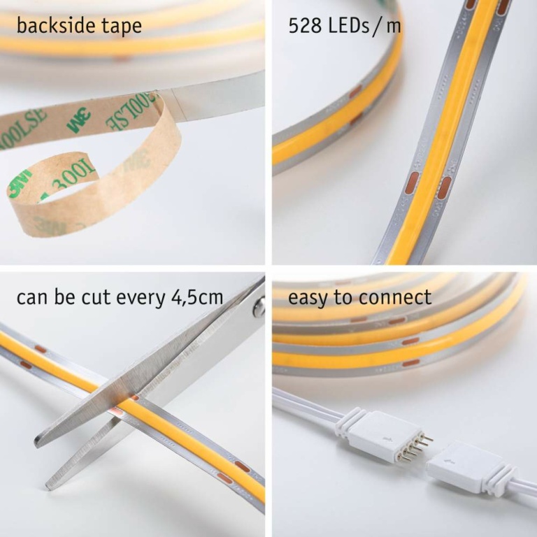 Paulmann MaxLED 1000 LED Strip Full-Line COB Basisset 1,5m 18W 1620lm 528LEDs/m 2700K 40VA