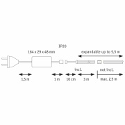 MaxLED 1000 LED Strip Full-Line COB Basisset 3m 36W 3240lm 528LEDs/m 2700K 50VA