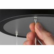 LED Pendelleuchte Puric Pane Smart Home ZigBee 2700K 1200lm 11W Schwarz/Grau dimmbar Pendellänge einstellbar