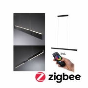 LED Pendelleuchte Smart Home Zigbee Aptare   2700K 2.050lm / 2.050lm 2x18 / 1x18W Schwarz dimmbar