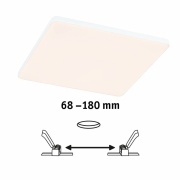 VariFit LED Einbaupanel Veluna Edge IP44 eckig 200x200mm 1500lm 3000K Weiß dimmbar