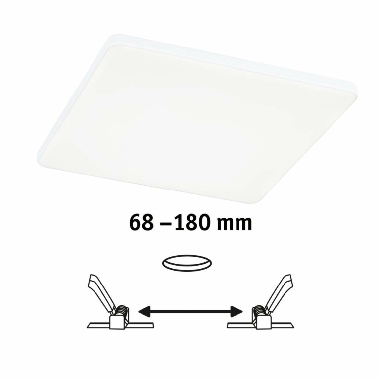 Paulmann VariFit LED Einbaupanel Veluna Edge IP44 eckig 200x200mm 1500lm 4000K Weiß dimmbar