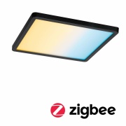 VariFit LED Einbaupanel Smart Home Zigbee Areo IP44 eckig 230x230mm Tunable White Schwarz dimmbar