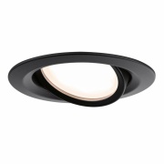 LED Einbauleuchte Nova Plus Coin Basisset schwenkbar IP65 rund 93mm 30° Coin 3x6W 3x470lm 230V dimmbar 2700K Schwarz matt