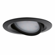 LED Einbauleuchte Nova Plus Coin Basisset schwenkbar IP65 rund 93mm 30° Coin 3x6W 3x470lm 230V dimmbar 2700K Schwarz matt