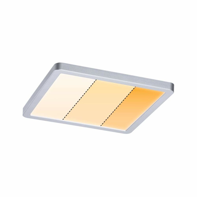 Paulmann VariFit LED Einbaupanel Dim to Warm Areo IP44 eckig 175x175mm 2000 - 4000K Chrom matt dimmbar