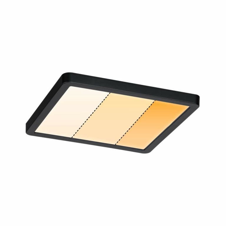 Paulmann VariFit LED Einbaupanel Dim to Warm Areo IP44 eckig 175x175mm 2000 - 4000K Schwarz dimmbar