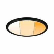 VariFit LED Einbaupanel Dim to Warm Areo IP44 rund 230mm 2000 - 4000K Schwarz dimmbar