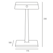 Sigor Nuindie CHARGE Akku-Tischleuchte weiß LED eckig 2700K IP54 dimmbar Easy-Connect Qi-Ladefunktion