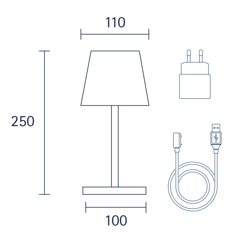 SIGOR Sigor Nuindie mini Akku-Tischleuchte grün LED rund 250mm IP54 dimmbar Flex-Mood Easy-Connect