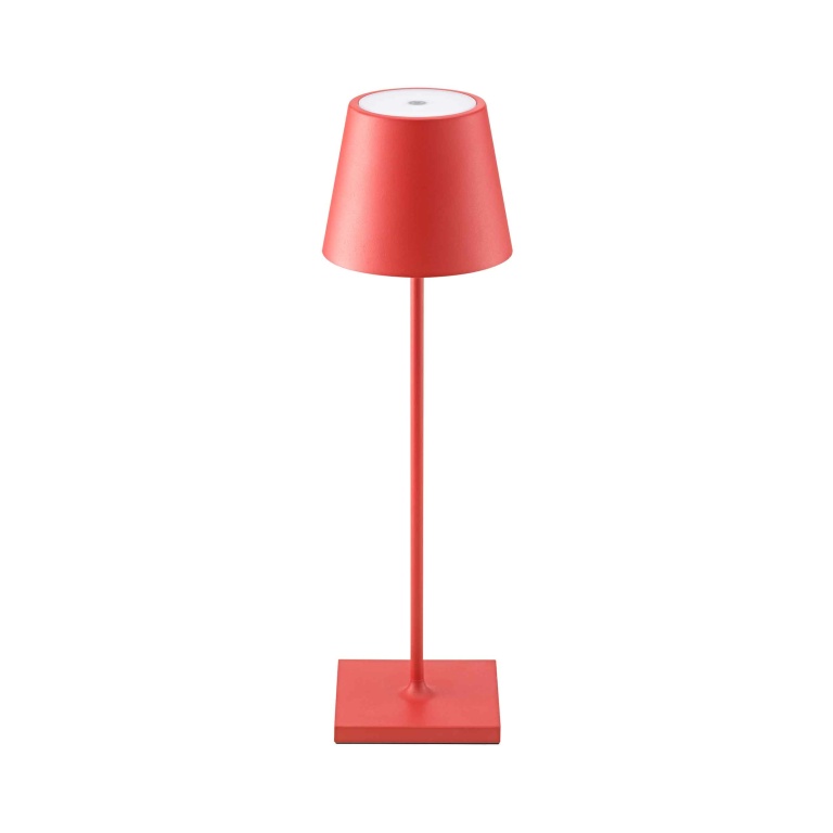 SIGOR Sigor Nuindie Akku-Tischleuchte  rot LED rund 380mm IP54 dimmbar Flex-Mood Easy-Connect