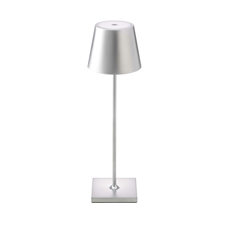 SIGOR Sigor Nuindie Akku-Tischleuchte  silber LED rund 380mm IP54 dimmbar Flex-Mood Easy-Connect