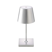 Sigor Nuindie Akku-Tischleuchte mini silber LED rund 250mm IP54 dimmbar Flex-Mood Easy-Connect