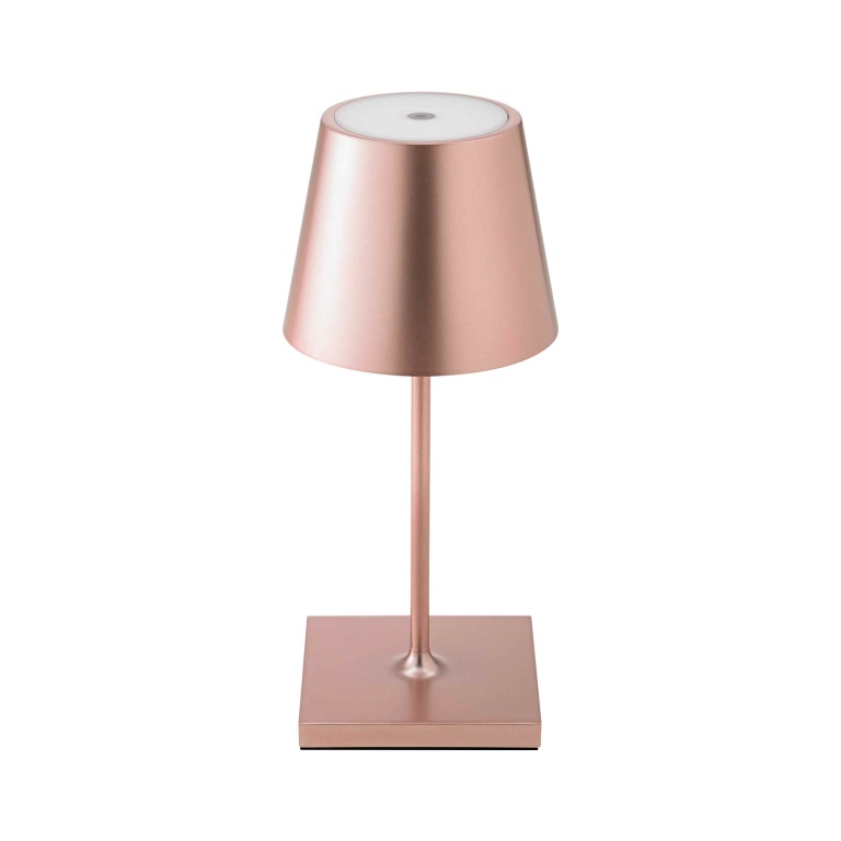 SIGOR Sigor Nuindie Akku-Tischleuchte mini Roségold LED rund 250mm IP54 dimmbar Flex-Mood Easy-Connect